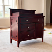 En stock - Table à langer et commode en bois pour nouveau-né, détachable, avec tiroirs