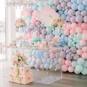 Popular Design Wedding Acrylic Ghost Table Backdrops Acrylic Cake Stand