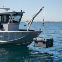 Korrosionsbeständiger Alumi-Lite Davit-Kran 880 Lb Manuelle Winde für Marine-Schiffe Schnellboote Decks Küsten- und Offshore-Gebiete