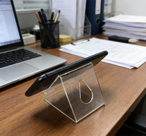 Soporte Acrílico para Teléfono Móvil, Transparente, Multiángulo Ajustable, Antideslizante, para Oficina y <span class=keywords><strong>Hogar</strong></span> - Product Image 3