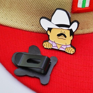 Custom Logo Wholesale Mexico Emaille Caps Badge Brooch Baseball Trucker Clips <b>Hat</b> Chains Lapel Metal Crafts Enamel <b>Pins</b> for Caps - Product Image 6