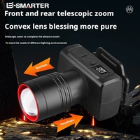Lampe frontale LED étanche à haute luminosité, indice de protection IP65, faisceau réglable, rechargeable, longue durée de fonctionnement, lampe frontale de camping en plein air