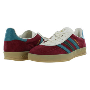 Adidas Gazelle <b>Indoor</b> <b>Mens</b> <b>Shoes</b> Size 4, Color: Burgundy/Teal/Green - Product Image 1