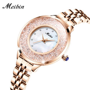 Montres pour femmes en strass de luxe, montres pour femmes à bracelet en acier imperméables et élégantes, vente en gros de montres-bracelets à quartz - Product Image 4