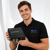 Convertisseur bidirectionnel BITVISUS 12G-SDI 2.0 4K 60Hz avec intégration audio, adaptateur Plug-and-Play pour studios de diffusion en direct