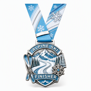 Medallas Deportivas Personalizadas al por Mayor para Maratón, Hockey, Esquí, de Aleación de Zinc 3D, con Esmalte Suave Dorado, para Premios y Competiciones - Product Image 1