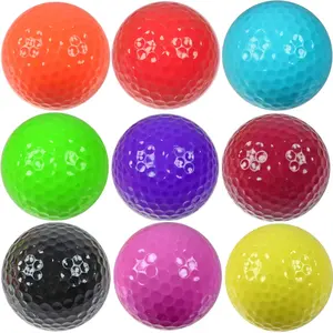 Wholesale High Quality Color Golf Balls Glow in Dark Golf Practice Balls Custom Logo Tournament Golf Balls