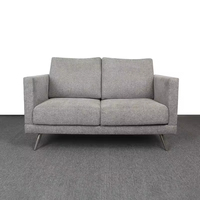 Chingxin Vietnam Canapé 2 places, ensemble de fauteuils simples et doubles, canapé en lin, cadre en métal, tissu en cuir synthétique, neuf