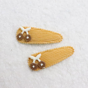 Barrette pour bébé fille en tissu polyester personnalisé, avec <span class=keywords><strong>boucle</strong></span> solide, broderie en dentelle, style fait main, pour un usage quotidien - Product Image 2