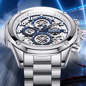 Relojes de Moda Mark Fairwhale FW-5049 para Hombre, Reloj de Pulsera de Cuarzo Clásico Multifuncional con Cronógrafo y Calendario - Product Image 2