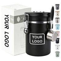 Boîte à café en acier inoxydable 304 de qualité alimentaire avec couvercle, cadeaux promotionnels pour entreprises, contenants hermétiques pour le stockage des grains de café