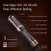 Brosse sèche-cheveux PRITECH One-Step 1000W, brosse à air chaud homologuée CE GS, volumisant pour salon, peigne coiffant avec prise VDE, cordon rotatif à 360°