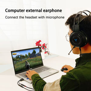 Adaptador de Audio <span class=keywords><strong>Dos</strong></span> en Uno, 8cm USB a 3.5mm, Tarjeta de Sonido Externa, Convertidor de PVC y Aleación de Aluminio, Micrófono para Auriculares de Computadora - Product Image 6