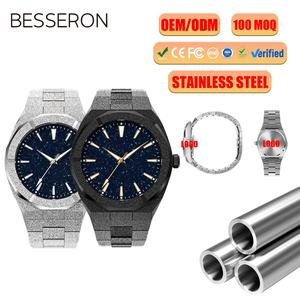Reloj de Lujo para Hombre, de Cuarzo, 42 mm, con Correa de Acero Inoxidable, Resistente al Agua 5 BAR, con Logotipo Personalizado, OEM ODM, Último Modelo, Gran Venta - Product Image 1