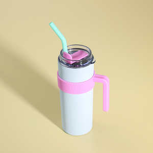 Vaso Metálico Aislado al Vacío de Acero Inoxidable de 20oz, Personalizado, de Gran Capacidad, con Pajita, Venta al Por Mayor - Product Image 2