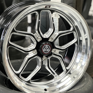 Ruedas Forjadas XINLAI Personalizadas con Acabado Negro Mecanizado y Sistema Beadlock, de 17-20 Pulgadas, 5x114.3 5x120, para Autos de Carreras y Muscle Cars - Product Image 4