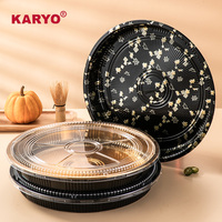 KARYO 382 – Contenant alimentaire en plastique de haute qualité pour sushis à emporter avec couvercle – Boîte d'emballage jetable pour sushis – En vente
