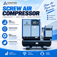Compresseur d'air industriel miniature à vis, portable, 5,5 kW, 7,5 CV, 220 V monophasé, à courroie rotative, certifié CE