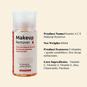 Agua <span class=keywords><strong>Desmaquillante</strong></span> con Cabezal Dosificador, Limpiador Facial, <span class=keywords><strong>Desmaquillante</strong></span> para Rostro/Labios/Pestañas, Agua Micelar con Vitamina C - Product Image 4