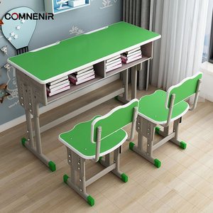 Set Scrivania e Sedia per Studenti Personalizzabile, Arredo Scolastico Regolabile per Scuola Primaria in Metallo - Product Image 5