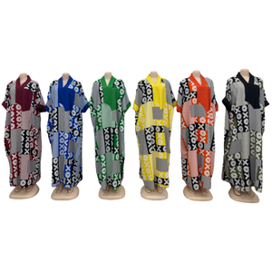 Ingrosso nuovo elegante abito alla moda a manica corta da donna con scollo a V - Product Image 1