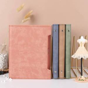 PU Cover Refillable Custom Printed <b>Ring</b> <b>Binder</b> A5 Leather Journal Diary Notebook Pen Insert Position Gift Paper 80 Sheets - Product Image 2