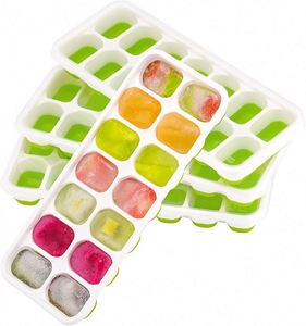Bandeja para Cubitos de Hielo de Silicona con Tapa Extraíble, Moldes Apilables para Cubitos de Hielo Seguros, Aptos para Whisky y Cócteles - Product Image 2