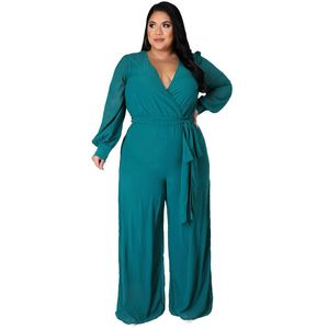 <span class=keywords><strong>Tuta</strong></span> da <span class=keywords><strong>Donna</strong></span> Oversize Stile Europeo e Americano, Ampia e Dritta, Tinta Unita con Cintura - Product Image 4