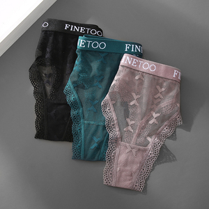 Finetoo intimo da donna di <span class=keywords><strong>alta</strong></span> qualità a <span class=keywords><strong>vita</strong></span> bassa colorato Sexy Tanga Hipster mutandine <span class=keywords><strong>perizoma</strong></span> da donna in <span class=keywords><strong>pizzo</strong></span> trasparente - Product Image 5