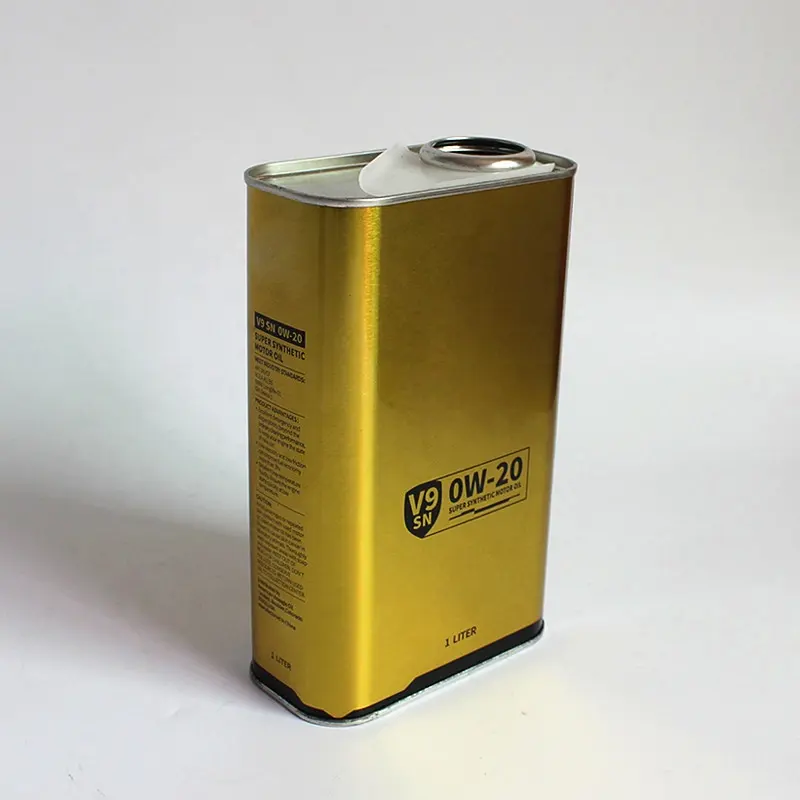 1 Liter Tin Can Motor Oil Containers Metal Square Tin Can 1/4 Gallon Square Tin Can Lids