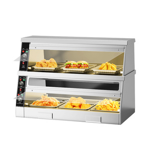Huakai Warming Display Cabinet 6PC-10001m Electric Heating Stainless Steel For Fried Chicken Hamburgers Food Holding - Product Image 1
