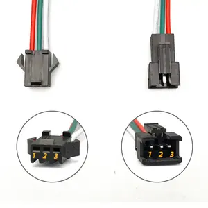 Custom male to female electrical wire crimp terminal connector wiring harness cable