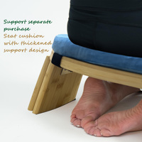 Banc de méditation ergonomique pliable à 3 hauteurs réglables, en bois durable, parfait pour la méditation, le yoga, la prière, le tabouret, le banc