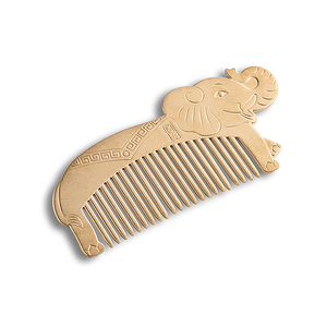 Peigne en laiton doré de style chinois de haute qualité avec logo personnalisé - Product Image 5