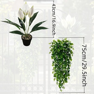 ดอกลิลลี่ประดิษฐ์แบบแขวนตกแต่งเพดานงานแต่งงาน รูปทรงเกลียวสีเขียว - Product Image 4
