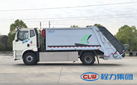 Camion benne robuste de 12 m³ pour la gestion des déchets, véhicule de nettoyage résidentiel avec batterie LFP