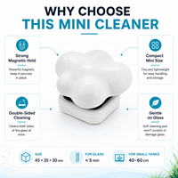 Mini Nettoyeur Magnétique pour Aquarium – Couverture Murale Complète, Brosse de Nettoyage Sans Rayures – Fabricant OEM/ODM Écologique