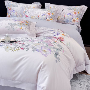 Parure de lit en coton imprimé numérique à motifs floraux, draps, taies d'oreiller, housses de couette - Product Image 2