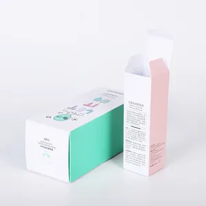 Boîte d'emballage en papier pliable, impression recyclable écologique, logo personnalisé, boîte de produit pour emballage cosmétique