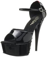 Peep Toe reine Punk Sexy fétiche 15 cm noir plate-forme mode semelle épaisse pôle danse gothique Banquet fête femmes talons hauts