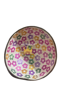 Vietnam Cheap Price Natural <b>Coconut</b> <b>Shell</b> Bowl Mother of Pearl Inlay Handmade For Dining Table Decoration And Home Use - Product Image 2