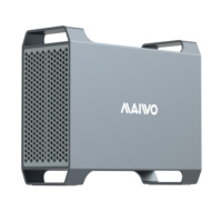 MAIWO 2 bahías RAID tipo C 3,5 "SATA HDD SSD carcasa de aluminio 3,5 HDD carcasa soporte con asa de acoplamiento