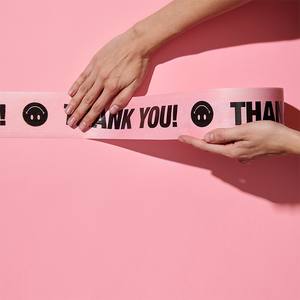 Easy Tear Pink Tape Printed Plastic Tape Pink Adhesive Tape for Sealing Cardboard Boxes