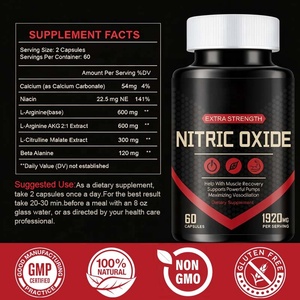 Capsules de supplément d'oxyde nitrique 60 capsules Calcium Niacine L-Arginine Pré-entraînement OEM ODM Vente en gros pour les sportifs et les culturistes - Product Image 5