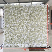 Mur de Fleurs Artificielles pour Mariage, Décoration Extérieure Scène Avancée, Mur Végétal Décoratif pour Cérémonie