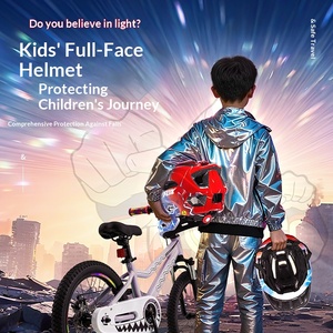 Casco Deportivo Integral con Espejo para Niños BATFOX, para Bicicleta, Patinaje sobre Ruedas, Protector de Barbilla Anticolisión, Diseño de Dibujos Animados para Niños - Product Image 2
