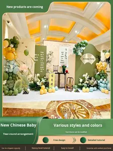 ของตกแต่งบอร์ด KT สไตล์จีนโบราณ สำหรับงานฉลองวันเกิดครบรอบ 1 ปี (100 วัน) สำหรับเด็กชายและเด็กหญิง - Product Image 4