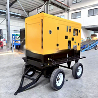 Groupe électrogène diesel mobile sur remorque CHENKAI 30/50/100 kW 400 V 50 Hz, silencieux, pour travaux extérieurs, avec AVR