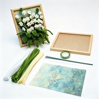 Kit d'artisanat de cadre photo Daisy, cadre floral fait main pour la décoration murale de la maison, cadeau pour le salon, la chambre, le bureau, artisanat DIY