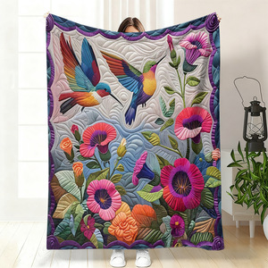 Manta de Franela con Motivo Floral, Manta Ligera y Transpirable para Cama, Sofá o Sillón, Impresión Personalizada, Venta al Por Mayor - Product Image 6